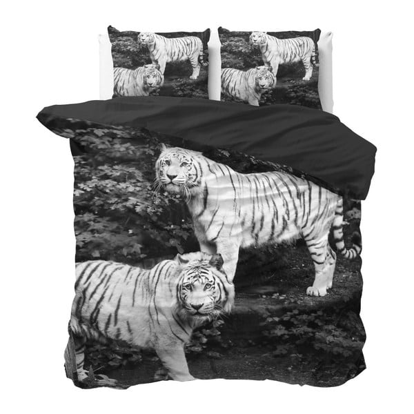 Lenjerie de pat din micropercal Sleeptime Tigers, 200 x 220 cm