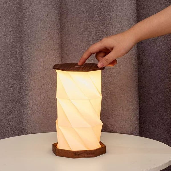 Decorațiune luminoasă în culoare naturală închisă cu USB ø 12 cm Twist Hexagon – Gingko-image-1
