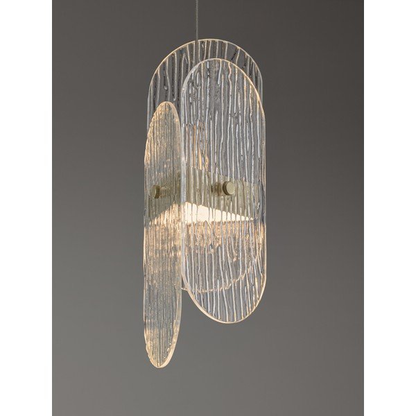 Lustră alămie LED cu intensitate reglabilă din metal cu abajur din sticlă ø 14 cm Lucien – Nova Luce-image-2