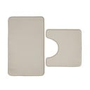 Covorașe de baie bej pentru WC 2 buc. din spumă cu memorie 50x80 cm Anti-Bacterial – Catherine Lansfield