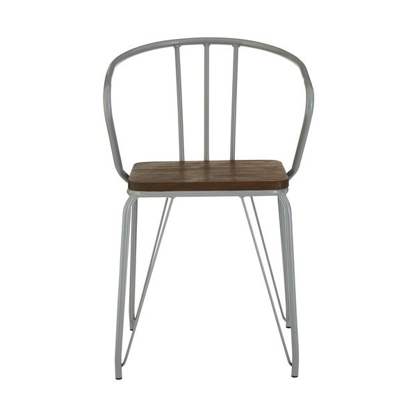 Scaun de dining gri/în culoare naturală închisă din lemn de ulm District – Premier Housewares-image-2