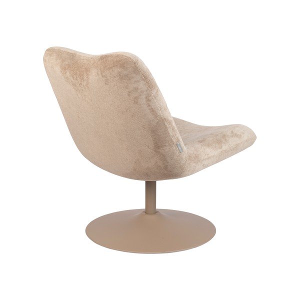 Fotoliu bej cu tapițerie din catifea Bubba – Zuiver-image-4