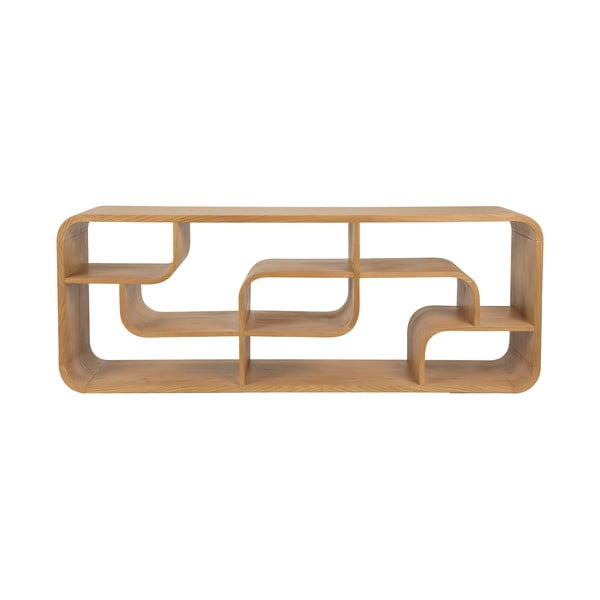 Bibliotecă în culoare naturală din lemn de stejar 60x160x35 cm Seven – Zuiver