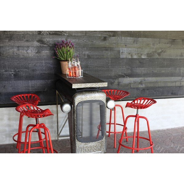 Scaun de bar Esschert Design Traktor, gri-image-4