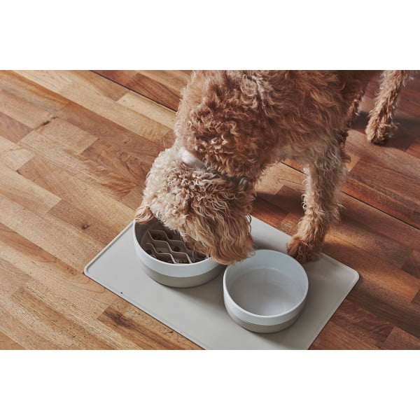 Bol pentru animale pentru câini din porțelan ø 21,5 cm Coppa Greige M/L – MiaCara-image-3