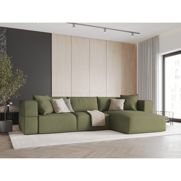 Colțar verde deschis (cu colț pe partea dreaptă) Esther – Milo Casa-image-1