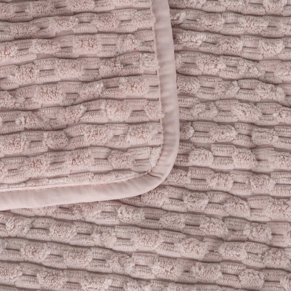 Cuvertură roz matlasată 230x260 cm – Ixia-image-1