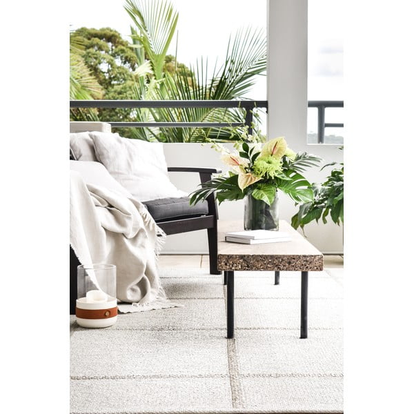 Covor pentru exterior și interior crem 70x100 cm Ada Fossil – Pappelina-image-1