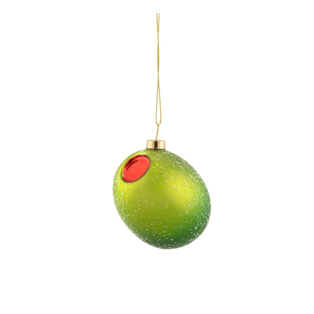 Ornament de Crăciun din sticlă 7 cm Olive – Sass & Belle