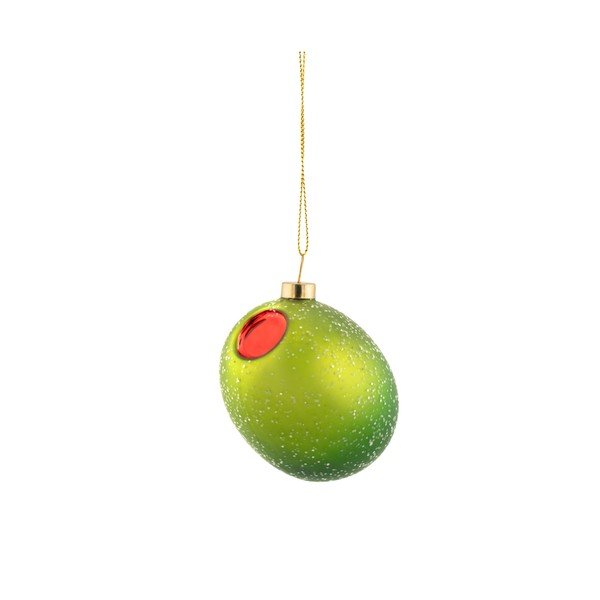 Ornament de Crăciun din sticlă 7 cm Olive – Sass & Belle