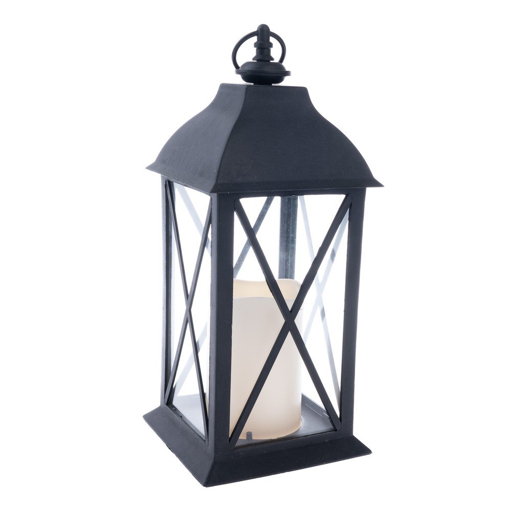 Felinar cu LED negru cu baterii (înălțime 30,5 cm) – Dakls
