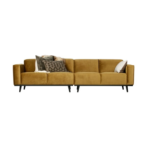Canapea galbenă cu tapițerie din catifea 280 cm Statement – WOOOD-image-3