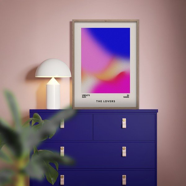 Tablou cu ramă imprimat 50x70 cm Love Flow – Styler-image-1