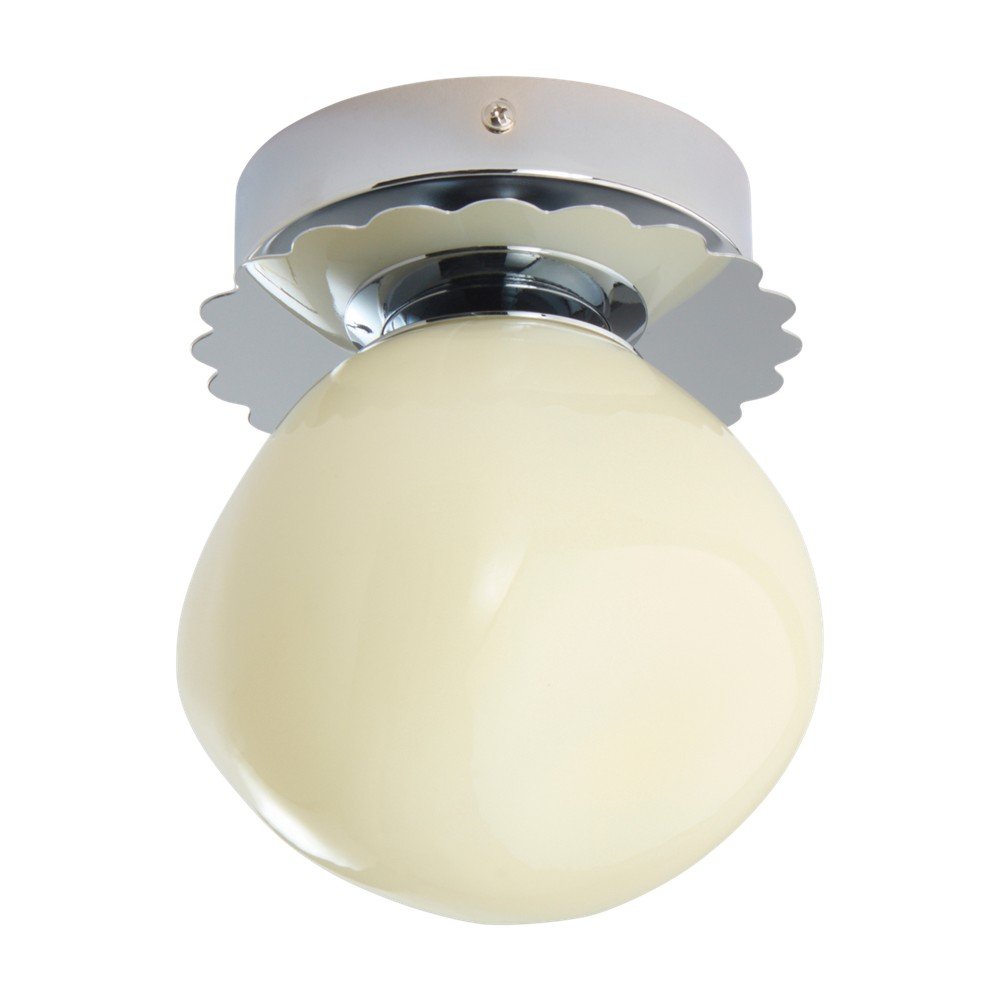 Plafonieră crem/argintiu-lucios din sticlă opal ø 12 cm Bon – Jotex