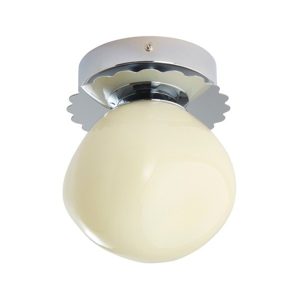 Plafonieră crem/argintiu-lucios din sticlă opal ø 12 cm Bon – Jotex