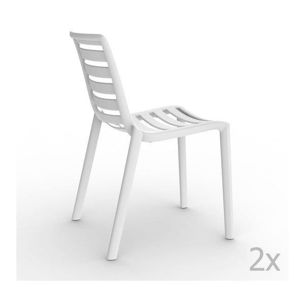 Set 2 scaune grădină Resol Slatkat, alb 
