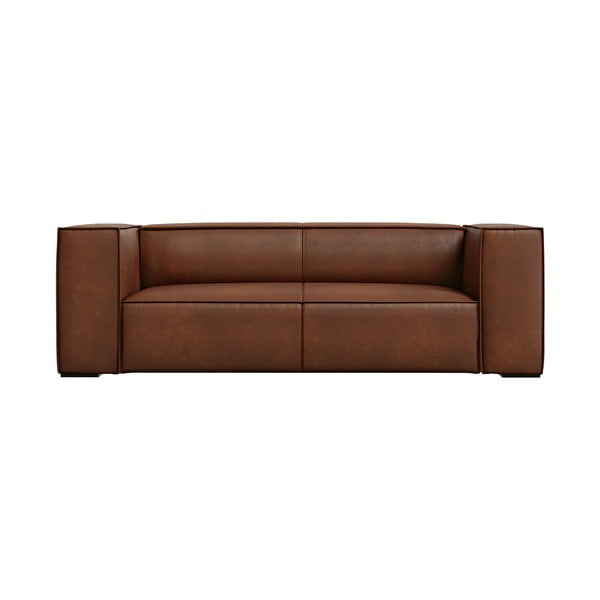 Canapea maro coniac cu tapițerie din piele 212 cm Madame – Windsor & Co Sofas