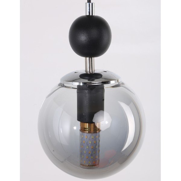 Lustră neagră/gri cu abajur din sticlă ø 15 cm Marble – Squid Lighting-image-1