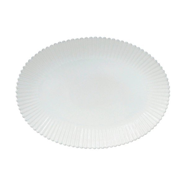 Platou de servire alb din gresie 37x51 cm Pearl – Costa Nova