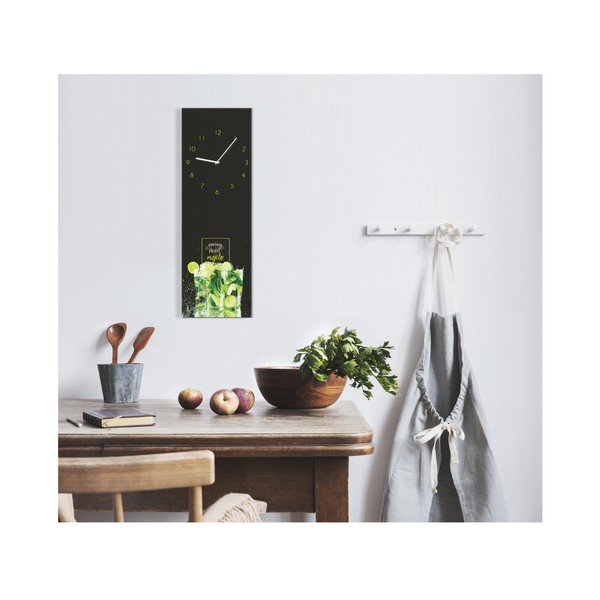 Ceas de perete Styler Glassclock Mojito, 20 x 60 cm-image-1