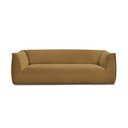 Canapea galben-muștar cu tapițerie din catifea reiată  242 cm Giorgia – Bobochic Paris