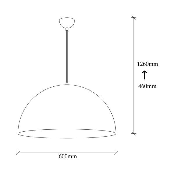 Lustră neagră cu abajur din metal ø 60 cm Coppa – Opviq lights-image-4