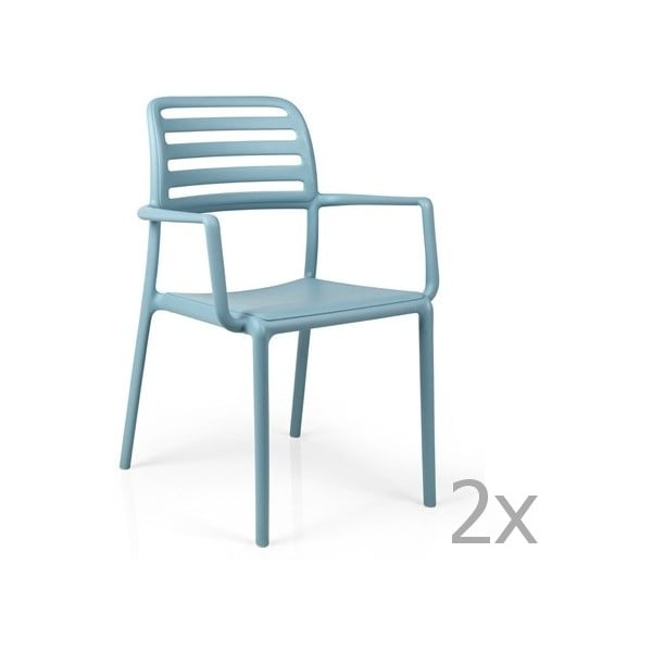 Set 2 scaune de grădină Nardi Costa, albastru