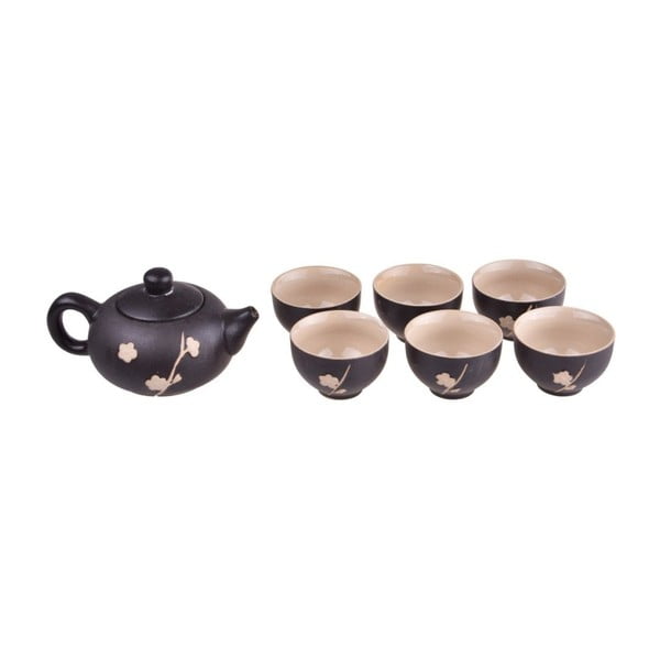 Set ceainic și 6 cești Bambum Fornia, negru
