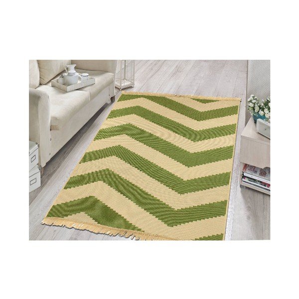 Covor ZigZag Green Beige, 120 x 180 cm-image-2