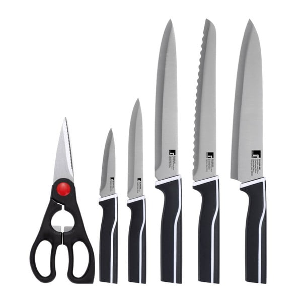 Set 5 cuţite şi foarfecă pentru bucătărie Bergner Scissors