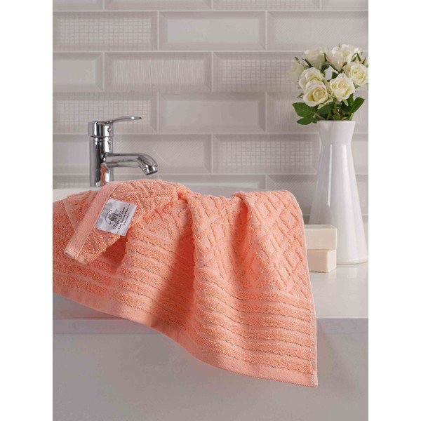 Prosoape de baie portocalii 2 buc. din bumbac din frotir Diamond – Mila Home-image-2