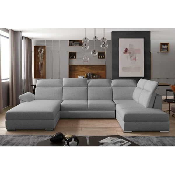 Colțar gri deschis extensibil (cu colț pe partea dreaptă/în formă de "U") Evanell – ELTAP-image-1