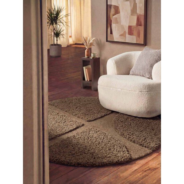 Covor maro țesut manual rotund ø 160 cm Lambeth Jasper – Ted Baker-image-1