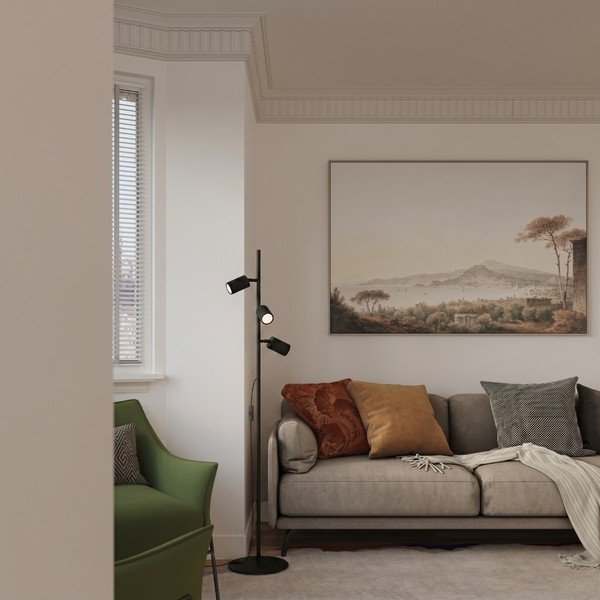 Lampadar negru cu structură flexibilă din aluminiu (înălțime 155 cm) Gleam – Sollux-image-3