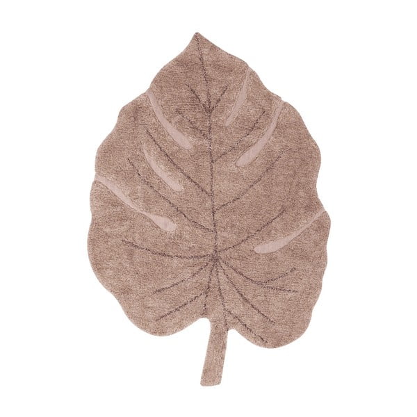 Covor pentru copii roz lavabil/țesut manual din bumbac 120x180 cm Monstera Vintage Nude – Lorena Canals
