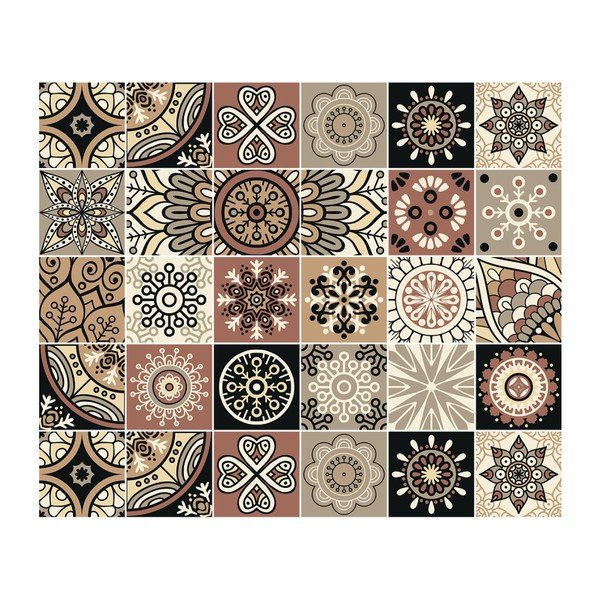 Set 30 autocolante de mobilier Ambiance Tiles Cineloto Mento, 15 x 15 cm-image-2