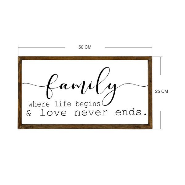 Tablou de perete Kate Louise Family, 50 x 25 cm-image-3