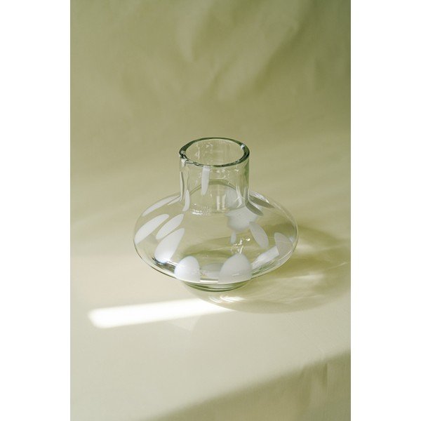 Vază din sticlă lucrată manual (înălțime 28 cm) Glom – noo.ma-image-1