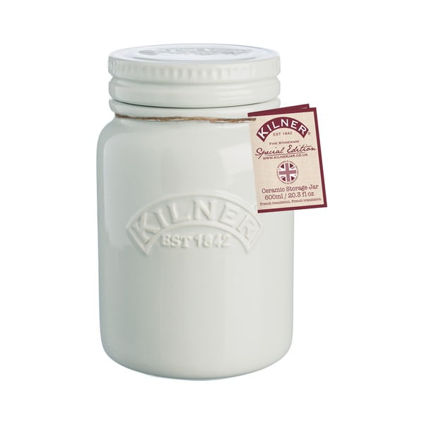 Recipient ceramică Kilner White, 0,6 L