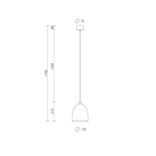 Lustră cu cablul alb Sotto Luce Awa, galben-image-3