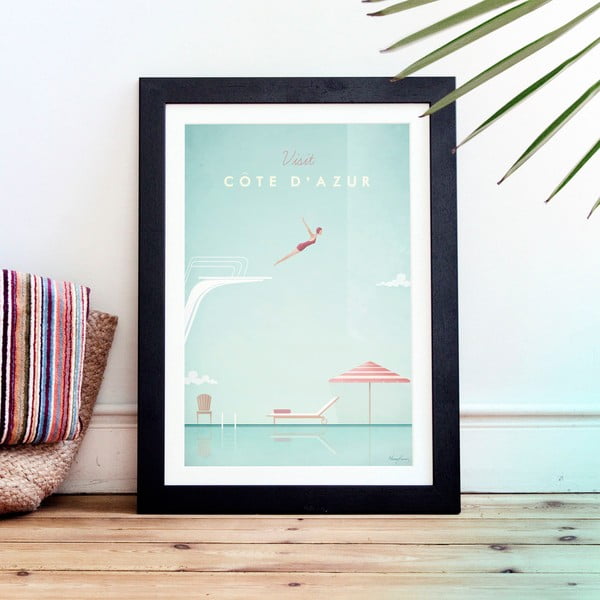 Poster Travelposter Côte d'Azur, 50 x 70 cm-image-1