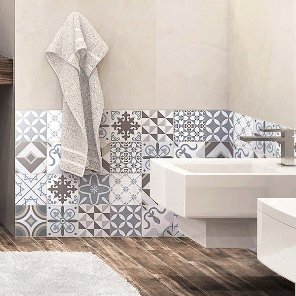 Set 24 autocolante Ambiance Mosaic Portugal, 15 x 15 cm-image-4