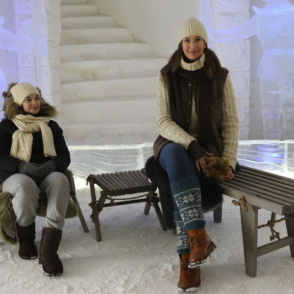 Scăunel din lemn de frasin EcoFurn Lili, gri-image-1