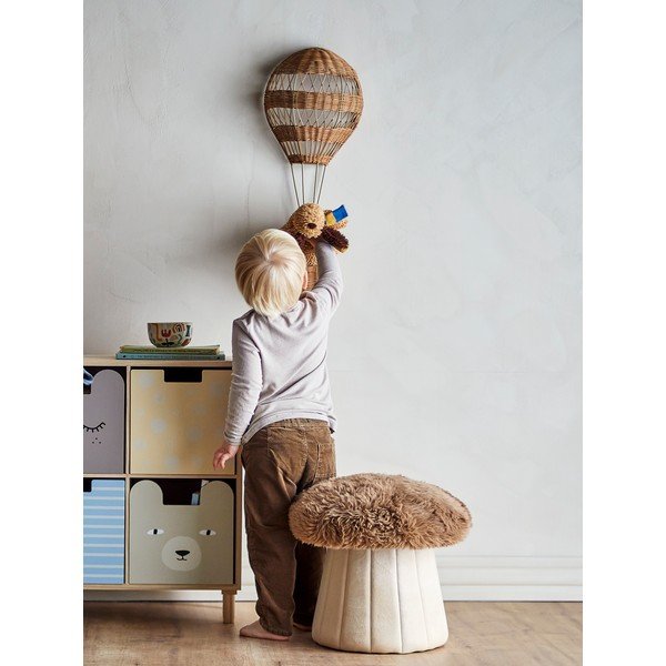 Puf pentru copii maro/în culoare naturală Bertil – Bloomingville Mini-image-3