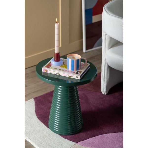 Măsuță auxiliară rotundă din metal ø 40 cm Catania Ribbed – Leitmotiv-image-1