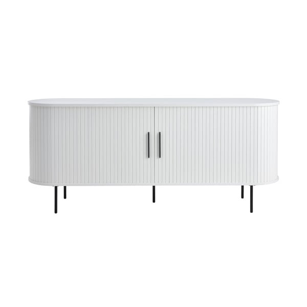 Comodă albă cu ușă glisantă 180x76x45 cm Nola – Unique Furniture