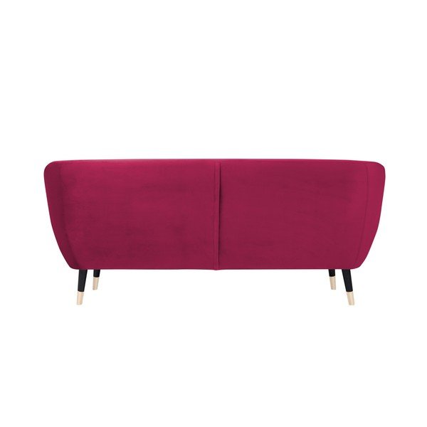 Canapea Mazzini Sofas BENITO cu picioare negre, roz, 188 cm-image-4