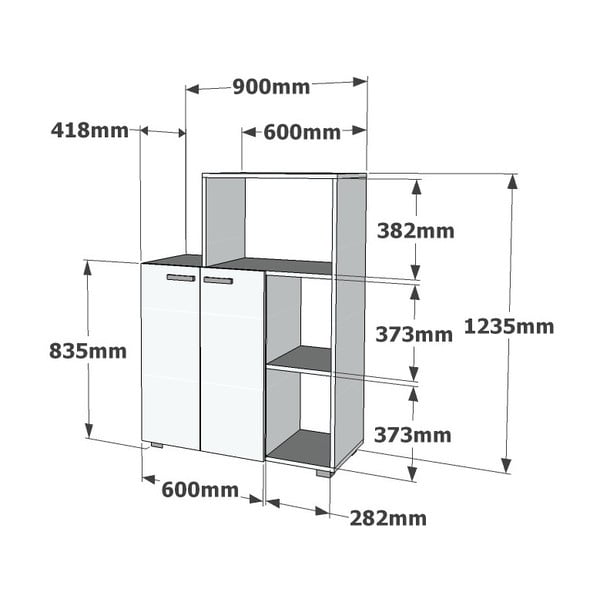Dulap bucătărie Perfecto, alb-image-2