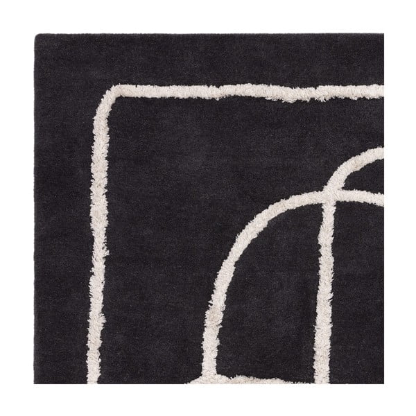 Covor negru handmade din lână 160x230 cm Matrix – Asiatic Carpets-image-2