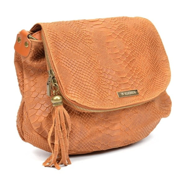Geantă din piele Roberta M Concetta, maro caramel-image-4